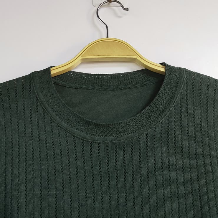 リブ切り替え×半袖ニットトップス | Doux Belle  | 詳細画像25 