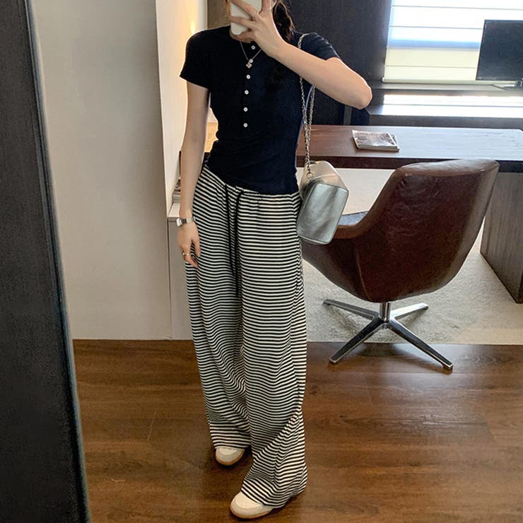 ハーフボタンヘンリーネックトップス | Doux Belle  | 詳細画像13 