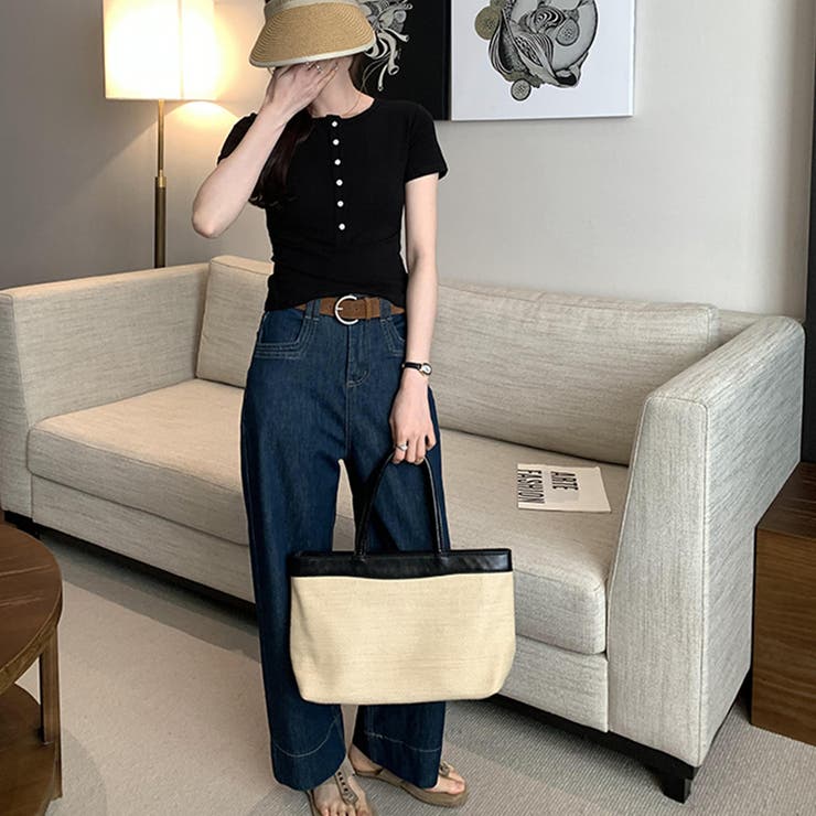 ハーフボタンヘンリーネックトップス | Doux Belle  | 詳細画像9 