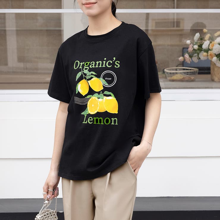 TYPE4（ブラック） |  5typeプリントTシャツ | Doux Belle 