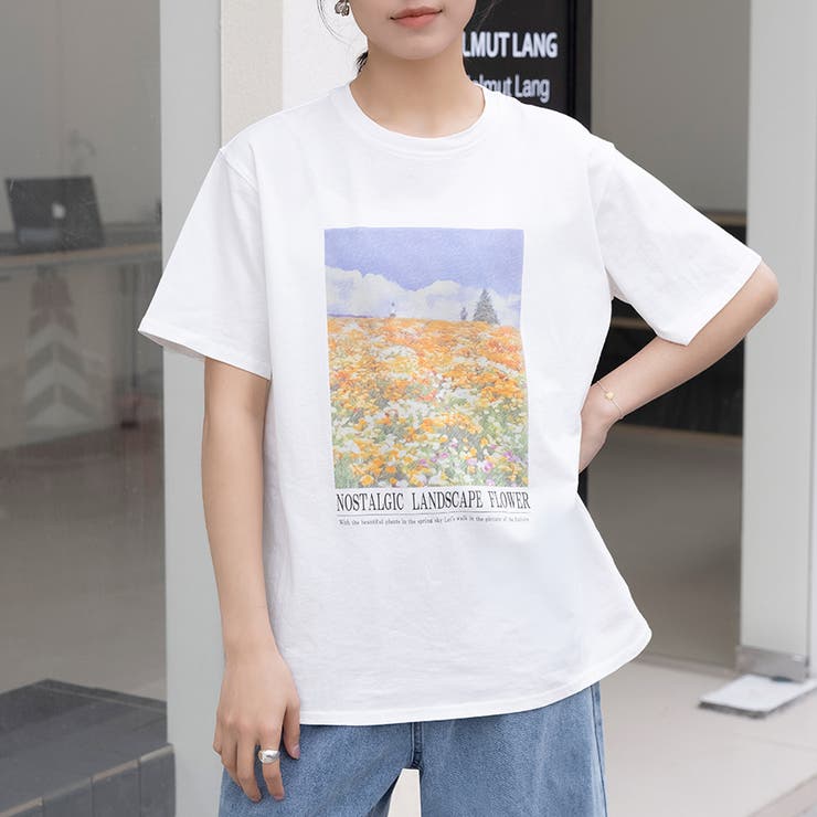 TYPE2（ホワイト） |  5typeプリントTシャツ | Doux Belle 