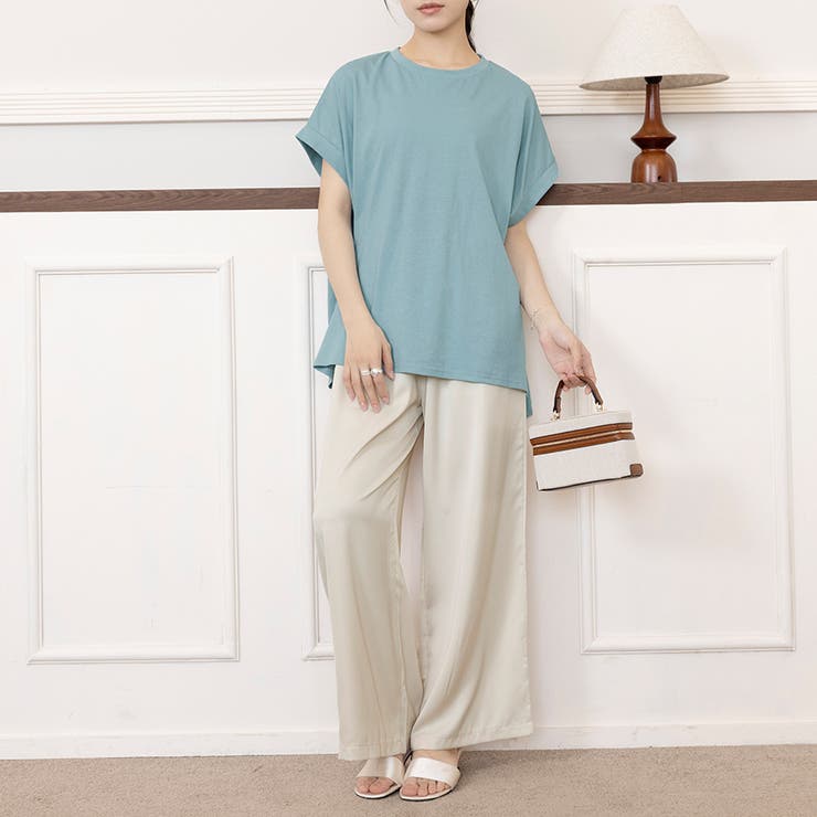 サイドスリットラウンドネックカットソー | Doux Belle  | 詳細画像10 