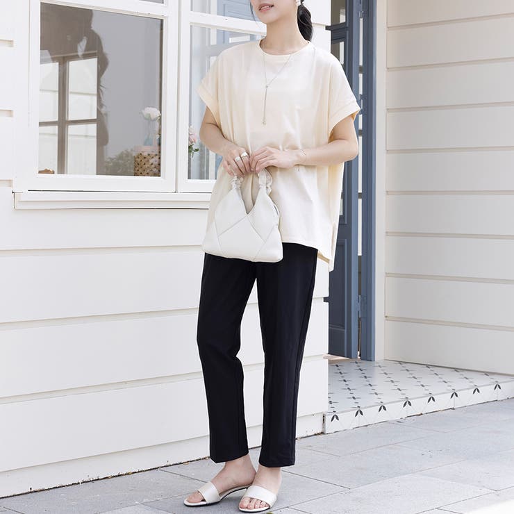 サイドスリットラウンドネックカットソー | Doux Belle  | 詳細画像5 