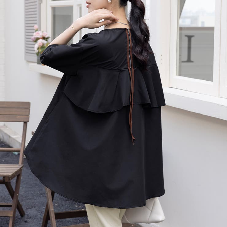 ペプラムテールカットブラウス | Doux Belle  | 詳細画像1 