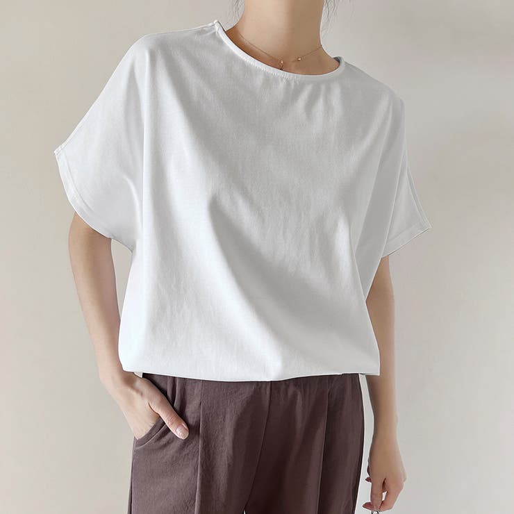 コットン素材シンプル半袖カットソー | Doux Belle  | 詳細画像13 