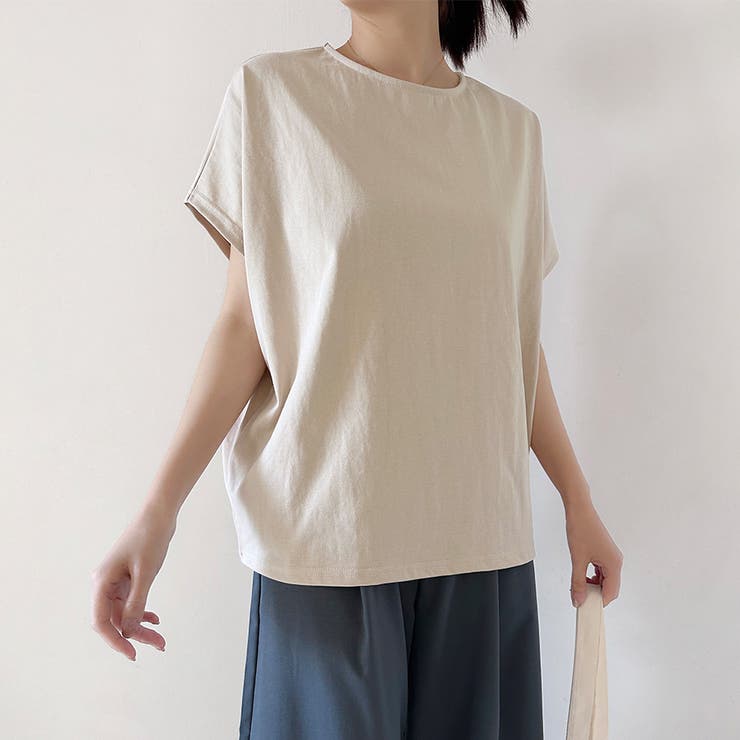 コットン素材シンプル半袖カットソー | Doux Belle  | 詳細画像4 