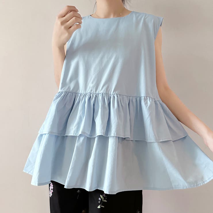 ペプラム風ギンガムチェックトップス | Doux Belle  | 詳細画像20 