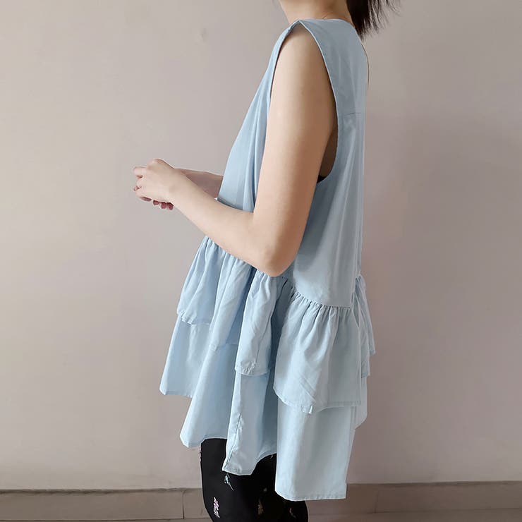 ペプラム風ギンガムチェックトップス | Doux Belle  | 詳細画像21 