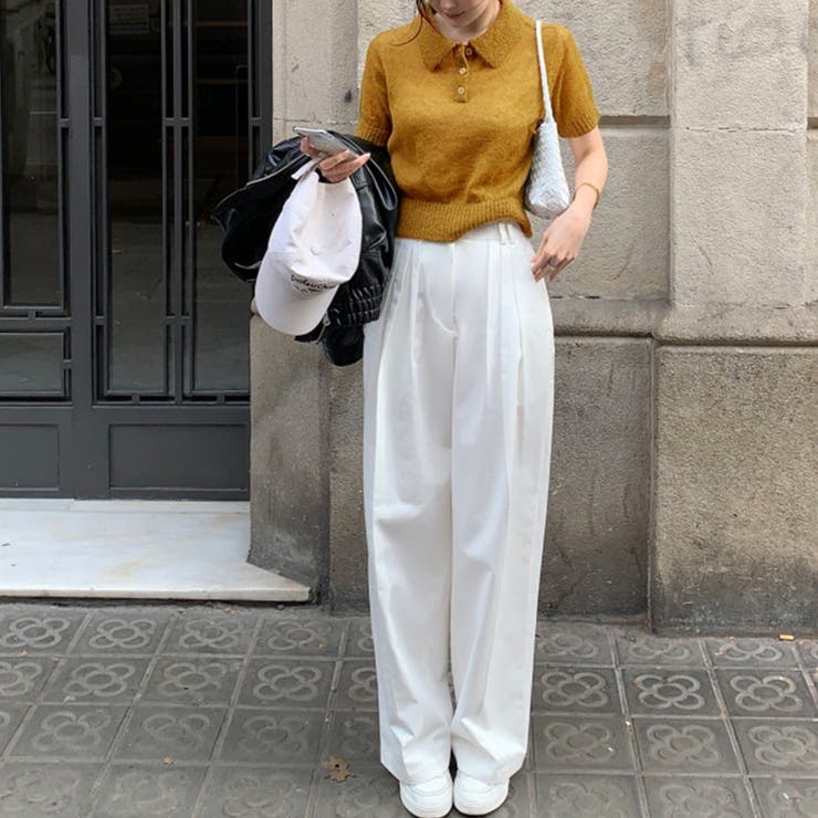 襟付きサマーニットカットソー | Doux Belle  | 詳細画像4 