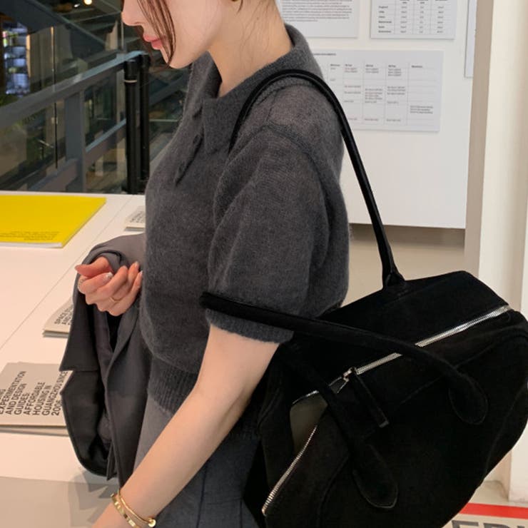 襟付きサマーニットカットソー | Doux Belle  | 詳細画像7 