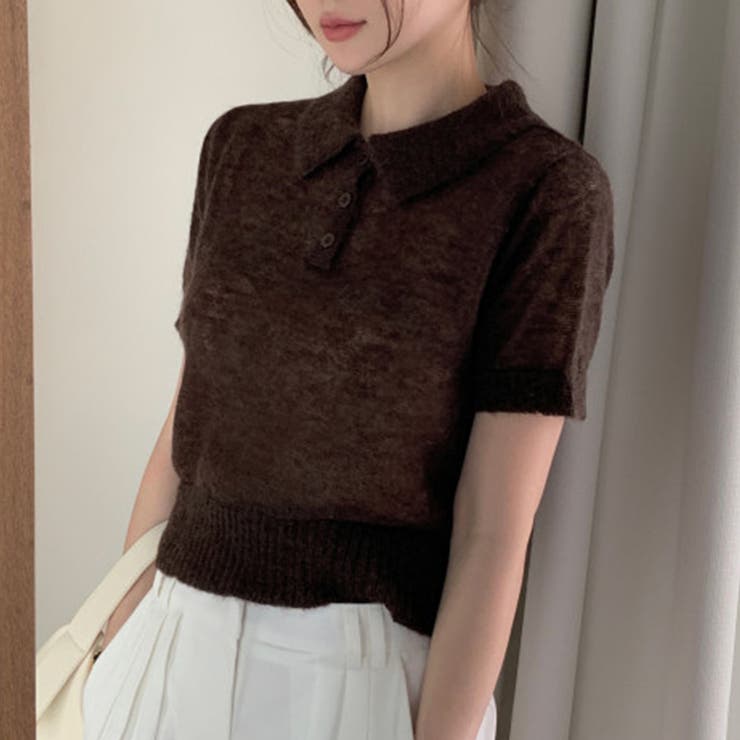 襟付きサマーニットカットソー | Doux Belle  | 詳細画像9 