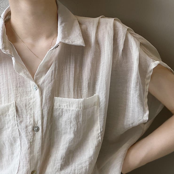 シンプルシアーシャツ | Doux Belle  | 詳細画像4 