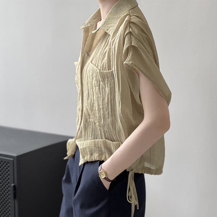 シンプルシアーシャツ | Doux Belle  | 詳細画像7 