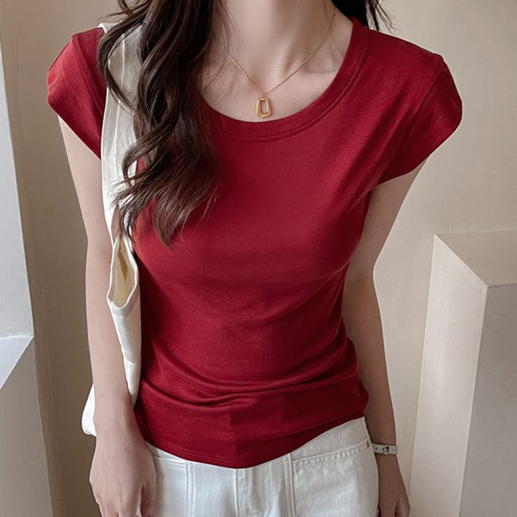 ラウンドネックシンプルカットソー | Doux Belle  | 詳細画像5 