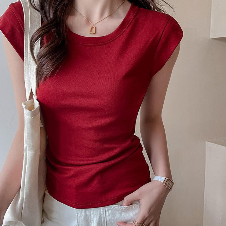 ラウンドネックシンプルカットソー | Doux Belle  | 詳細画像7 