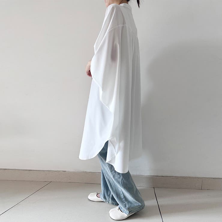 シンプルシアーロングシャツ | Doux Belle  | 詳細画像7 