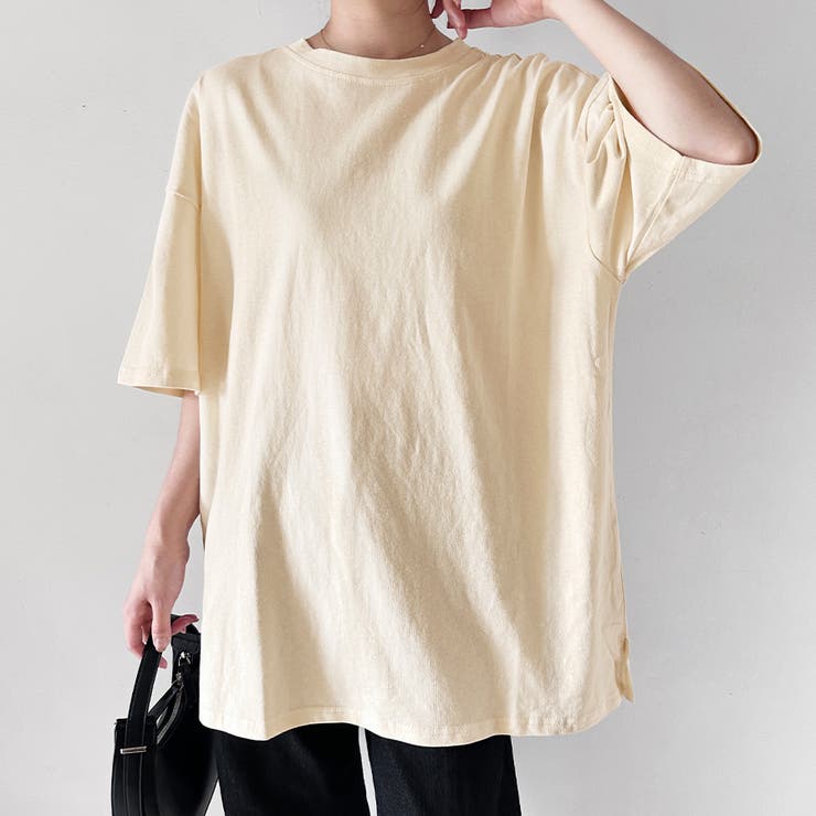 ベージュ | オーバーサイズシンプルカットソー | Doux Belle 