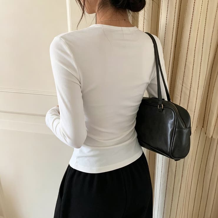 ベーシックフィット長袖クルーネックカットソー レディース トップス | Doux Belle  | 詳細画像10 