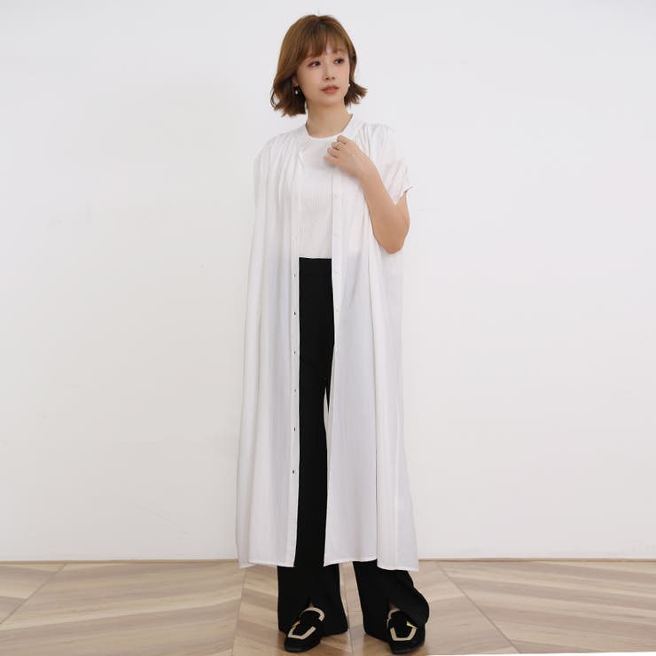 新作 シャツワンピース ロングワンピース[品番：DBLW0000896