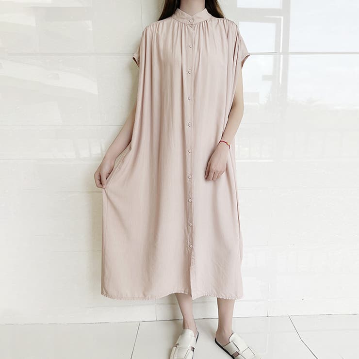 ベージュ | 新作 シャツワンピース ロングワンピース | Doux Belle 