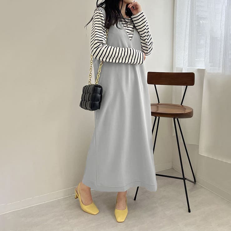 グレー | オールインワン ワンピース マキシワンピース | Doux Belle 