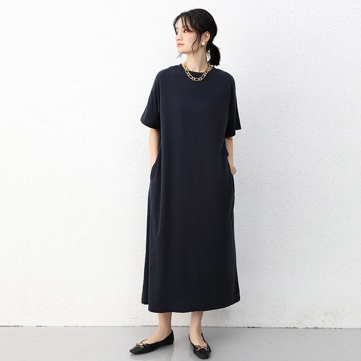 前後2wayワンピース Tシャツワンピース ロングワンピース | Doux Belle  | 詳細画像14 