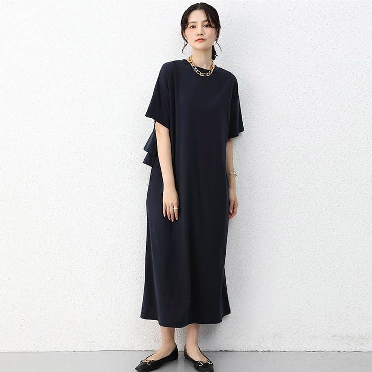前後2wayワンピース Tシャツワンピース ロングワンピース | Doux Belle  | 詳細画像15 
