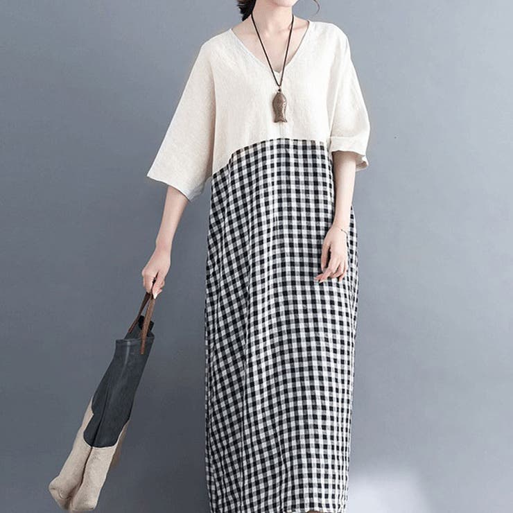 バイカラー ワンピース ロングワンピース 半袖 品番 Dblw Doux Belle ドゥーベル のレディースファッション通販 Shoplist ショップリスト