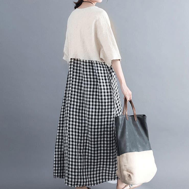 バイカラー ワンピース ロングワンピース 半袖 品番 Dblw Doux Belle ドゥーベル のレディースファッション通販 Shoplist ショップリスト