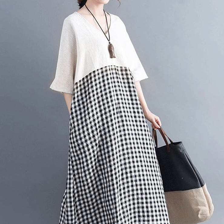 バイカラー ワンピース ロングワンピース 半袖 品番 Dblw Doux Belle ドゥーベル のレディースファッション通販 Shoplist ショップリスト