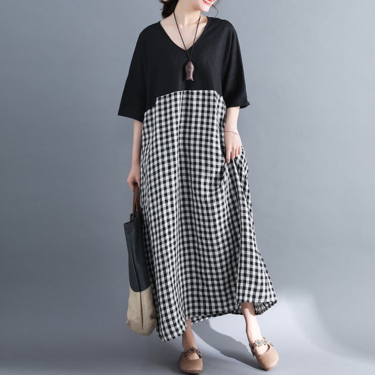 バイカラー ワンピース ロングワンピース 半袖 品番 Dblw Doux Belle ドゥーベル のレディースファッション通販 Shoplist ショップリスト