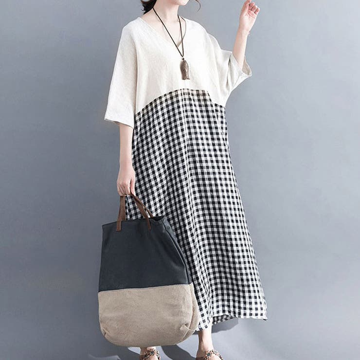 バイカラー ワンピース ロングワンピース 半袖 品番 Dblw Doux Belle ドゥーベル のレディースファッション通販 Shoplist ショップリスト