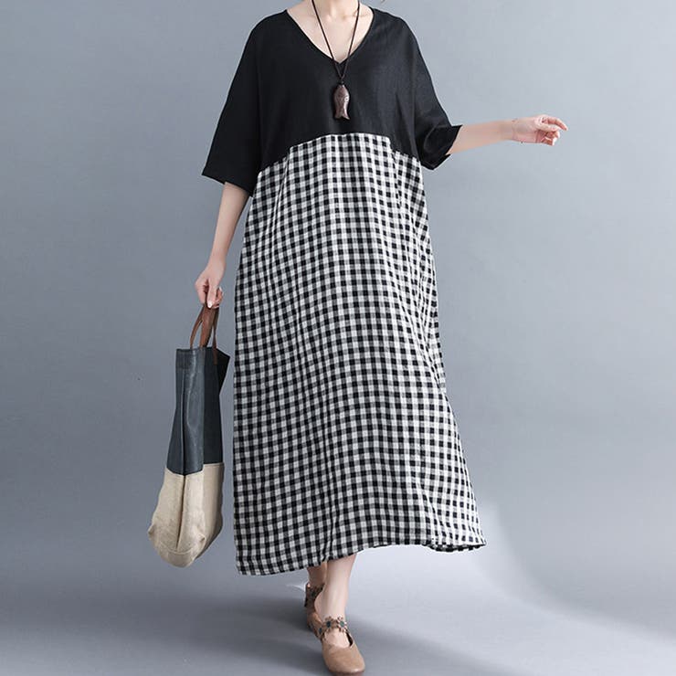 バイカラー ワンピース ロングワンピース 半袖 品番 Dblw Doux Belle ドゥーベル のレディースファッション通販 Shoplist ショップリスト