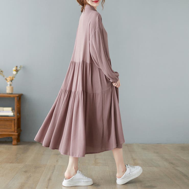 シャツワンピース ロング丈 長袖 フレア 品番 Dblw Doux Belle ドゥーベル のレディースファッション通販 Shoplist ショップリスト