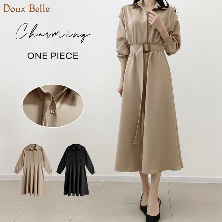 ワンピース 長袖 シャツワンピース ロングワンピース 品番 Dblw Doux Belle ドゥーベル のレディースファッション通販 Shoplist ショップリスト