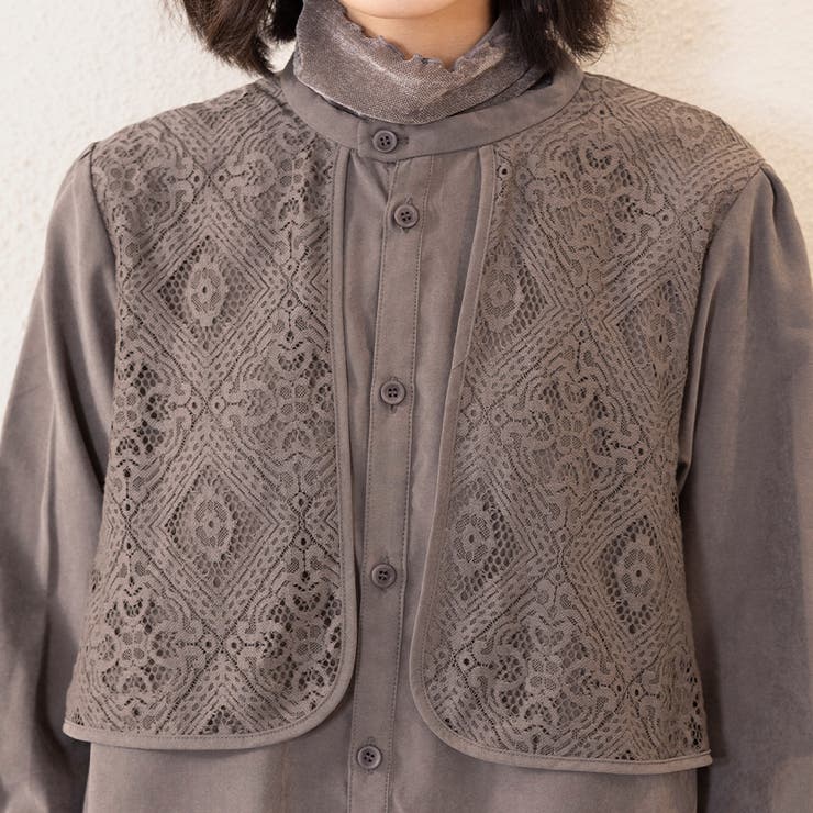 ワンピース ロング 長袖 ロングワンピース マキシ丈 シャツワンピ レース | Doux Belle  | 詳細画像22 