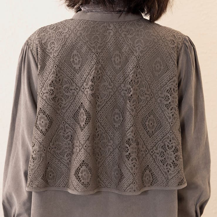 ワンピース ロング 長袖 ロングワンピース マキシ丈 シャツワンピ レース | Doux Belle  | 詳細画像24 