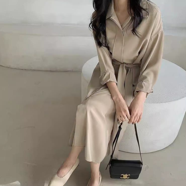 シャツワンピース ロング 長袖 | Doux Belle  | 詳細画像2 