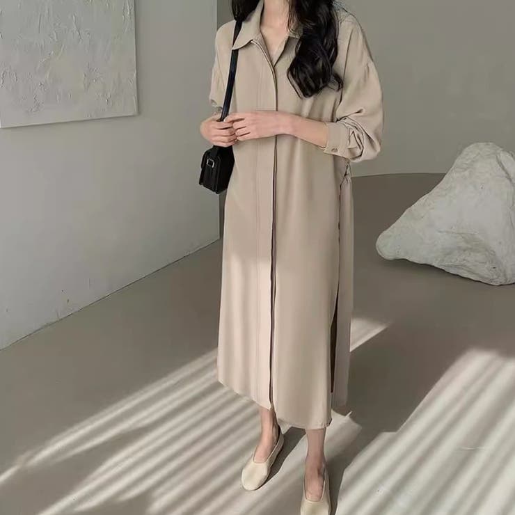 シャツワンピース ロング 長袖 | Doux Belle  | 詳細画像7 