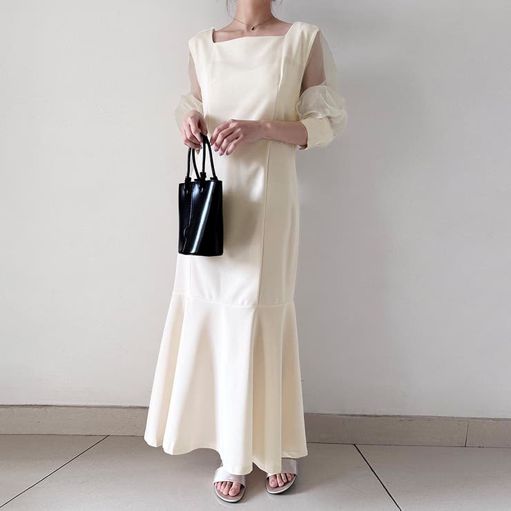 マーメイドシアーロングワンピース | Doux Belle  | 詳細画像1 