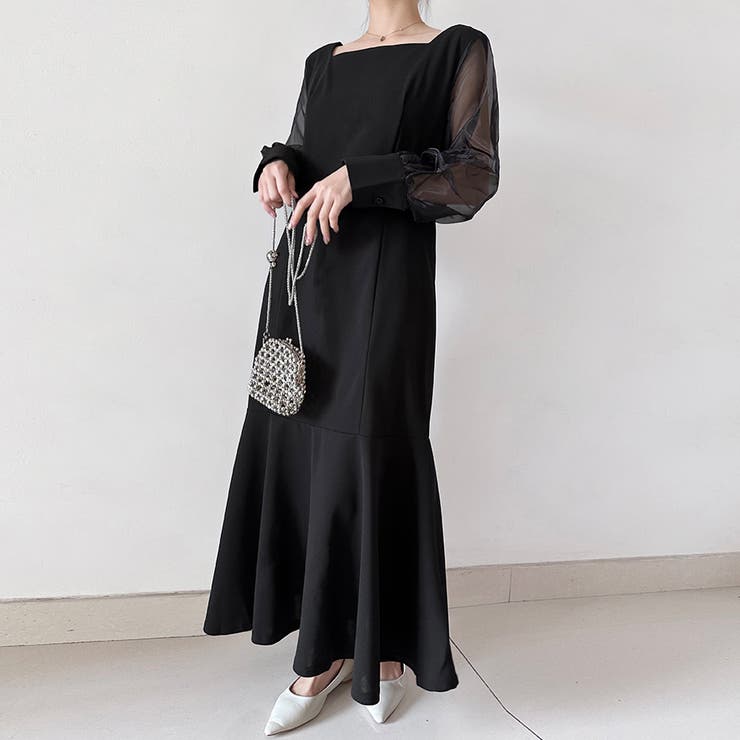 マーメイドシアーロングワンピース | Doux Belle  | 詳細画像10 