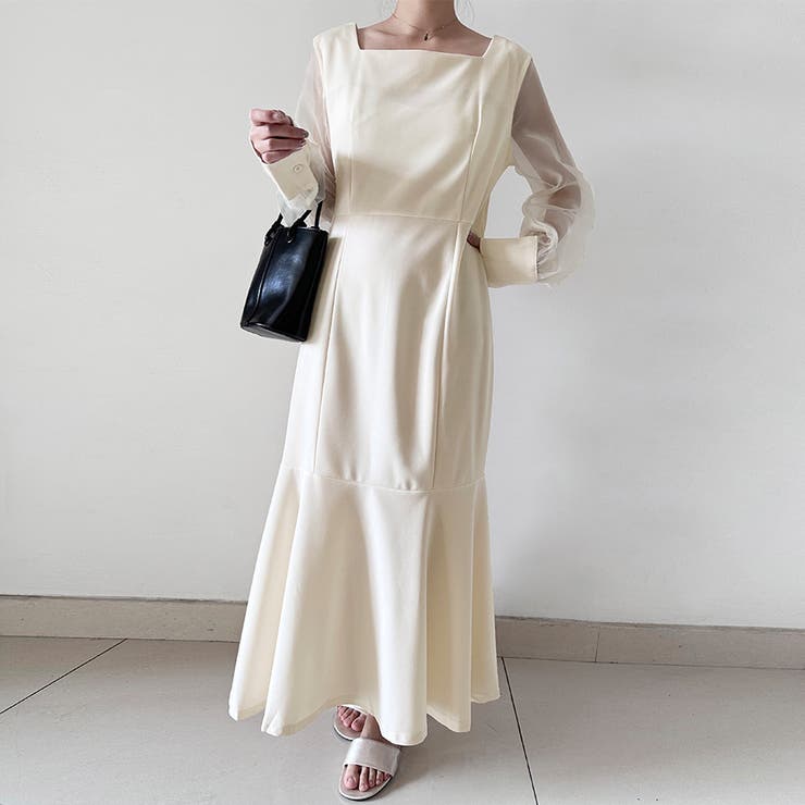 マーメイドシアーロングワンピース | Doux Belle  | 詳細画像2 