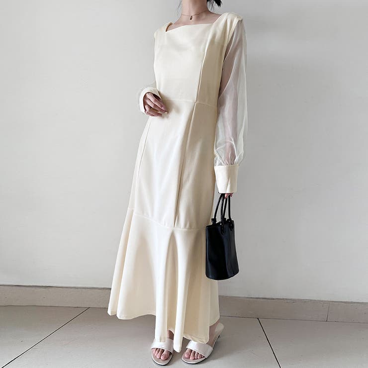 マーメイドシアーロングワンピース | Doux Belle  | 詳細画像3 