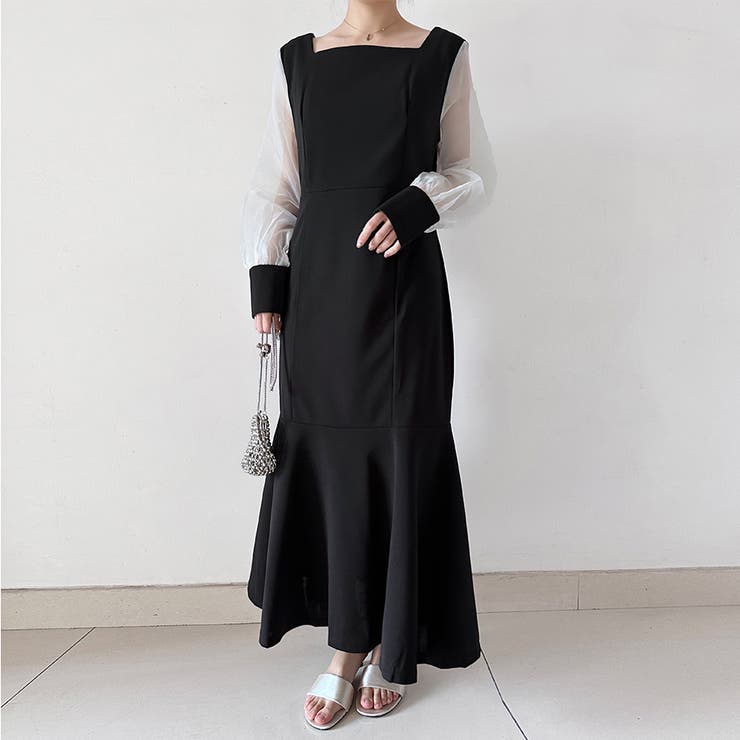 マーメイドシアーロングワンピース | Doux Belle  | 詳細画像6 