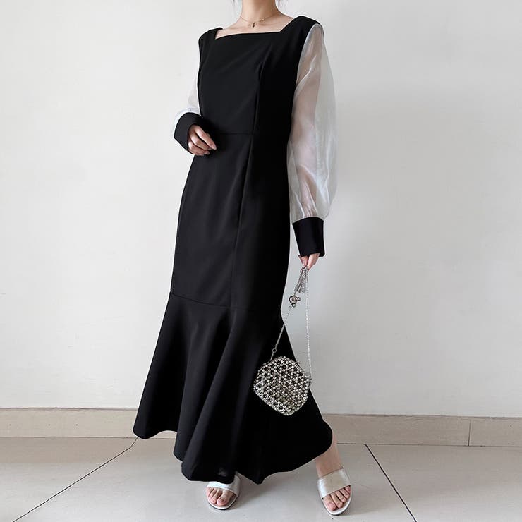 マーメイドシアーロングワンピース | Doux Belle  | 詳細画像8 