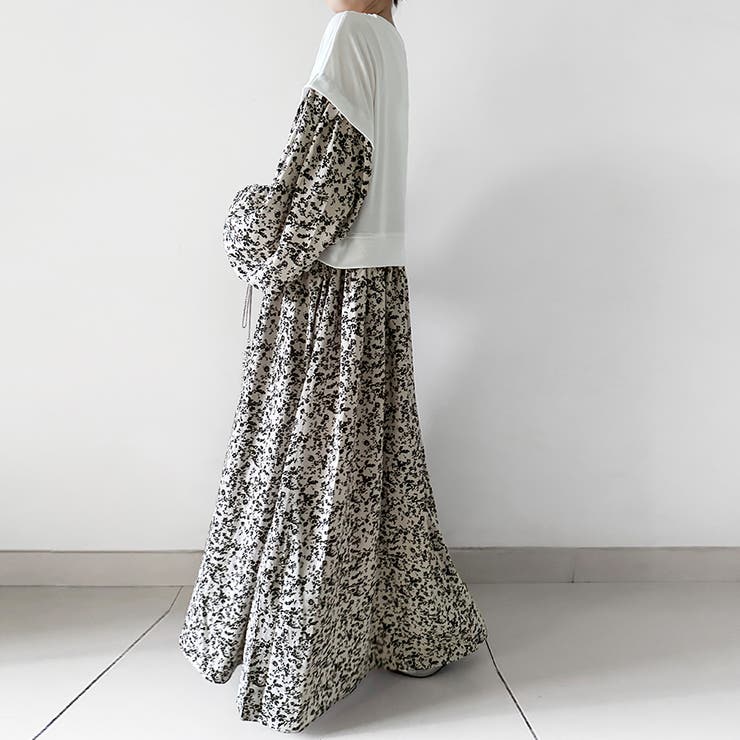 ドッキング花柄ロングワンピース | Doux Belle  | 詳細画像5 