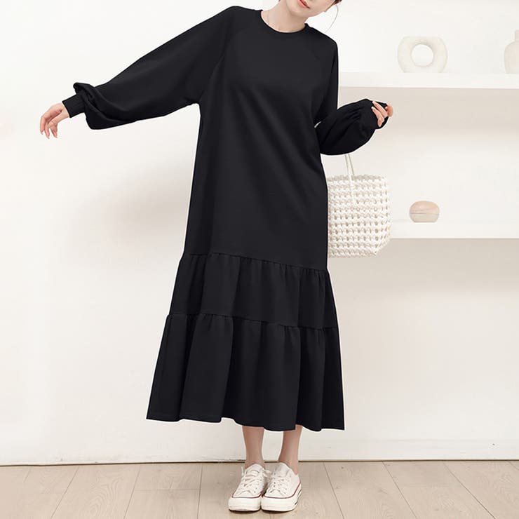 ラグラン袖ティアードワンピース | Doux Belle  | 詳細画像11 