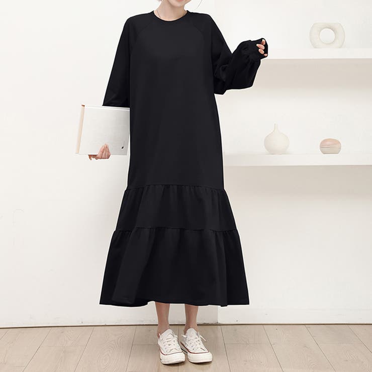 ラグラン袖ティアードワンピース | Doux Belle  | 詳細画像12 