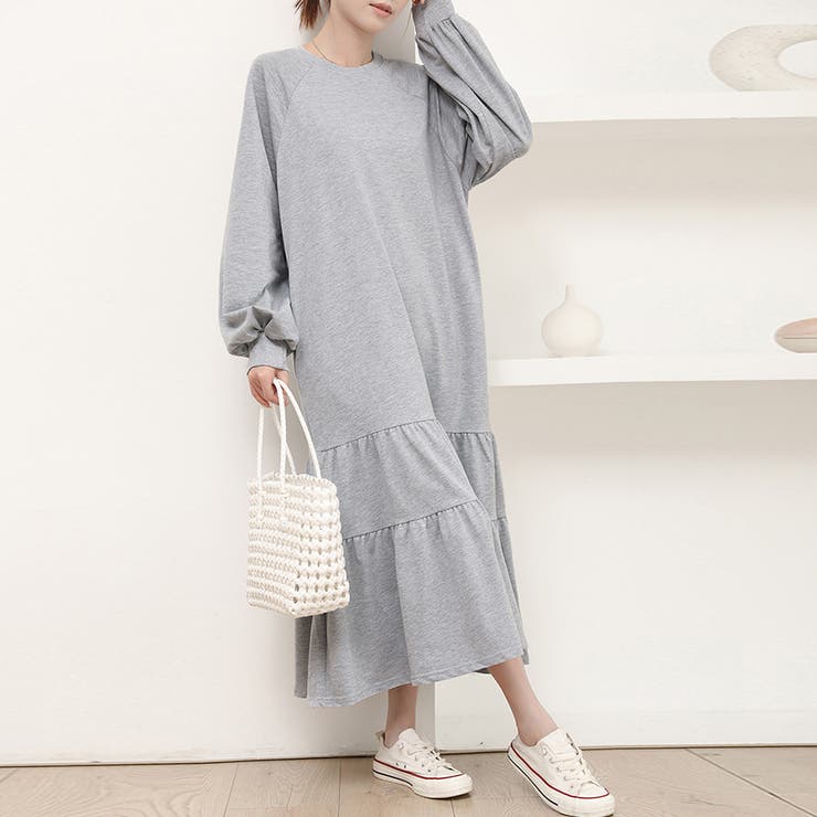 ラグラン袖ティアードワンピース | Doux Belle  | 詳細画像3 