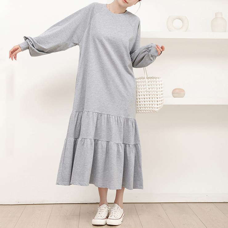 ラグラン袖ティアードワンピース | Doux Belle  | 詳細画像4 